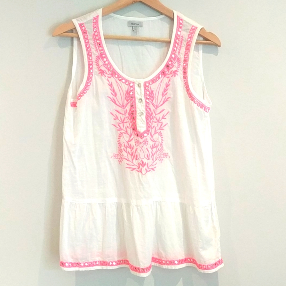 White Blouse Cotton with Embroidery